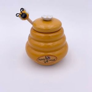 Ceramic Beehive honey jar
